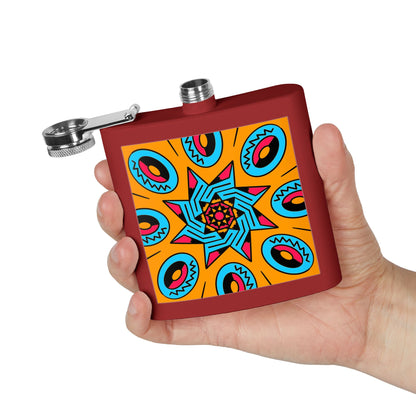 Vibrant Stainless Steel Flask Boho Design