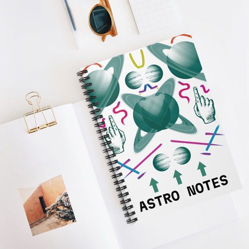 Astro Notes Spiral Notebook - Cosmic Themed Journal, Space Lovers, Gift for Students, School Supplies, Astronomical Decor, Unique Notepad