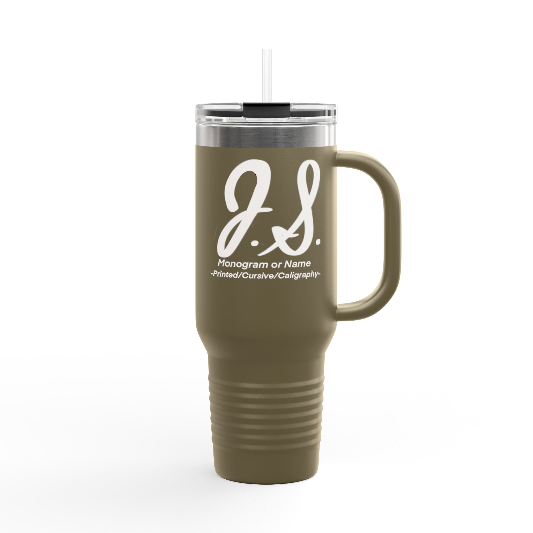 Monogrammed Insulated Travel Mug, 40oz - Custom Monogram Coffee Tumbler for Hot & Cold Drinks, Great Wedding Gift, Birthday Present, [...]