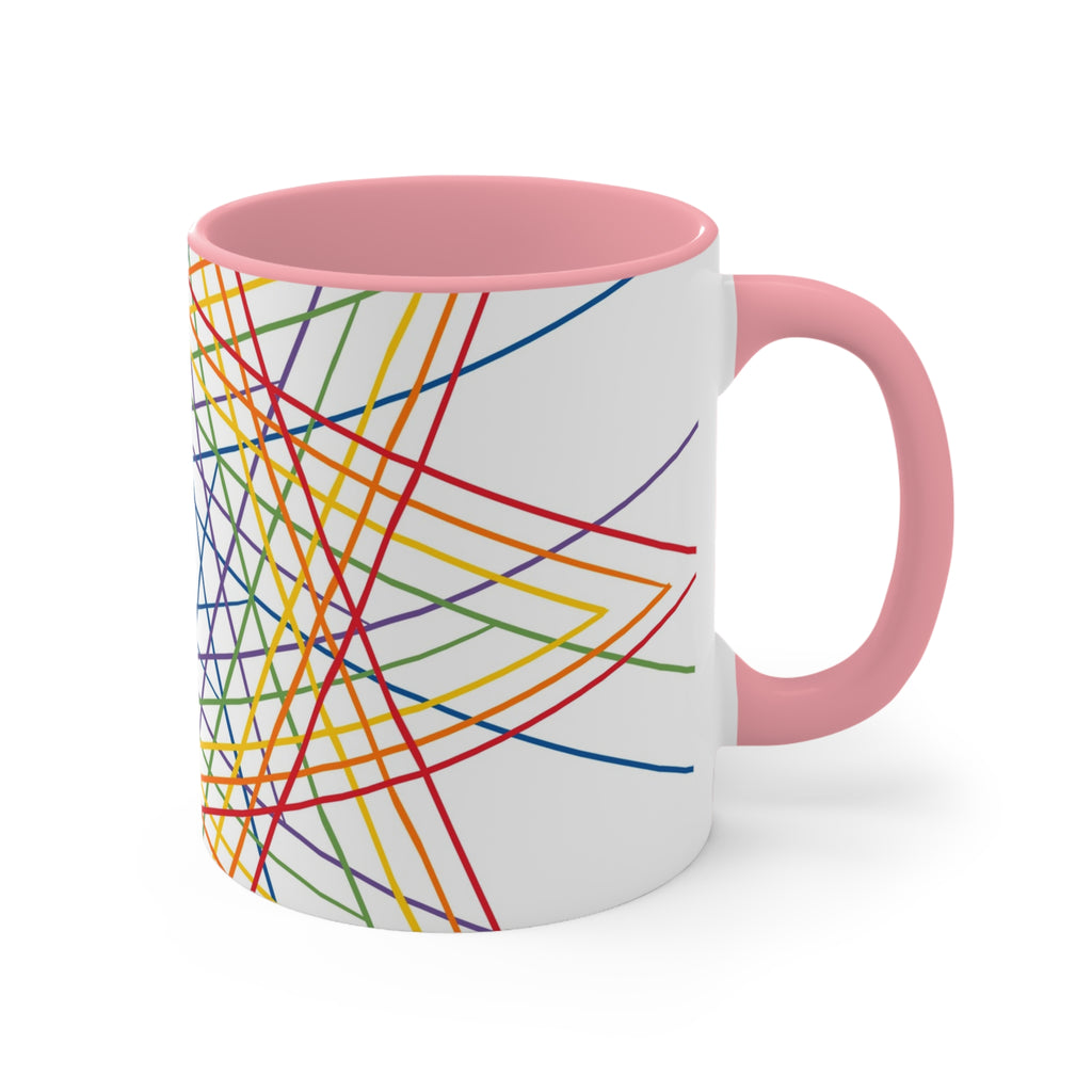 Vibrant Geometric Stars Colorful Coffee Mugs