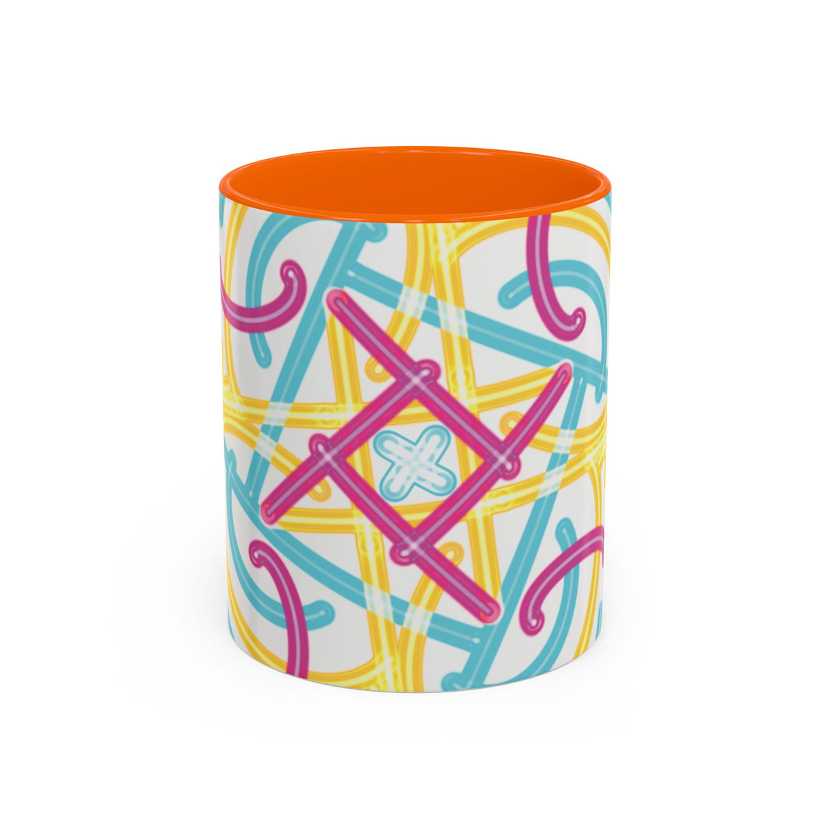Colorfully Lined Coffee Mug