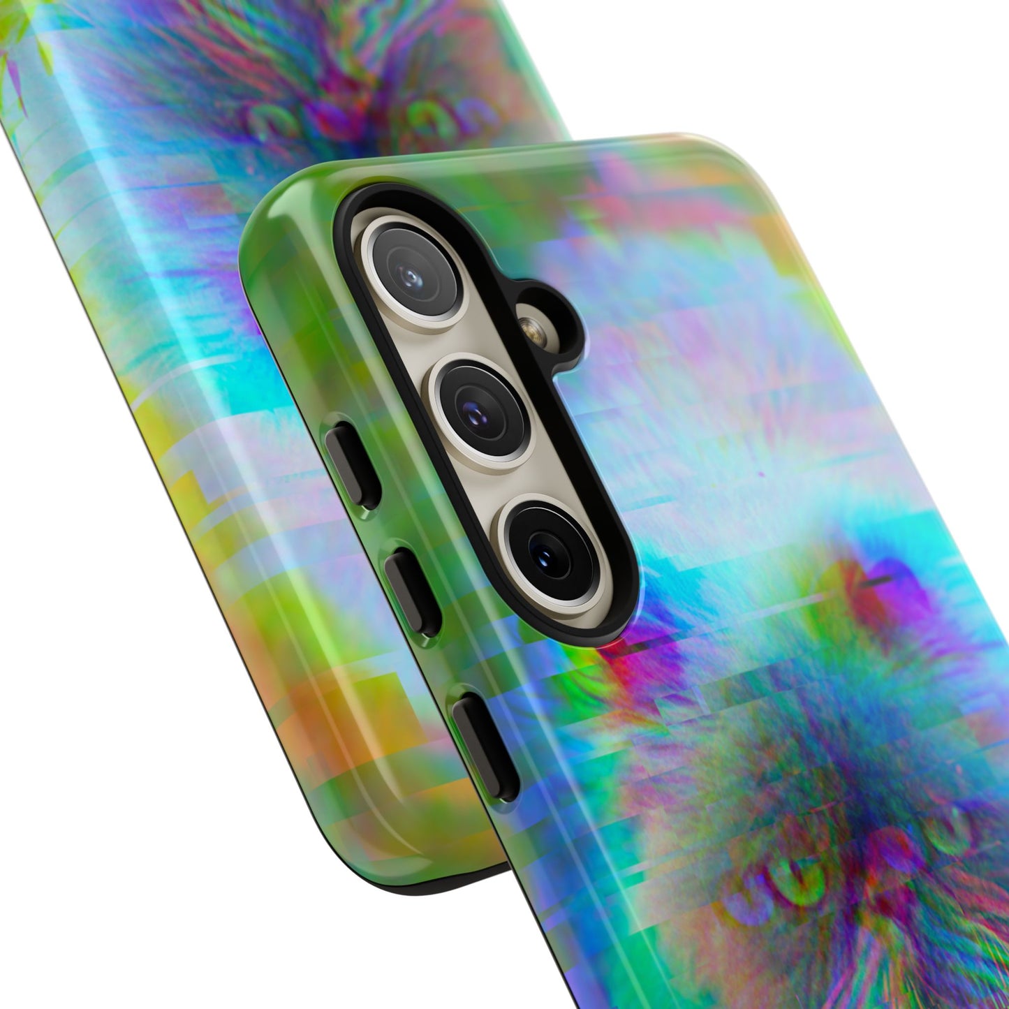 Colorful Glitchy Kitty iPhone/Pixel/Galaxy Tough Phone Cases