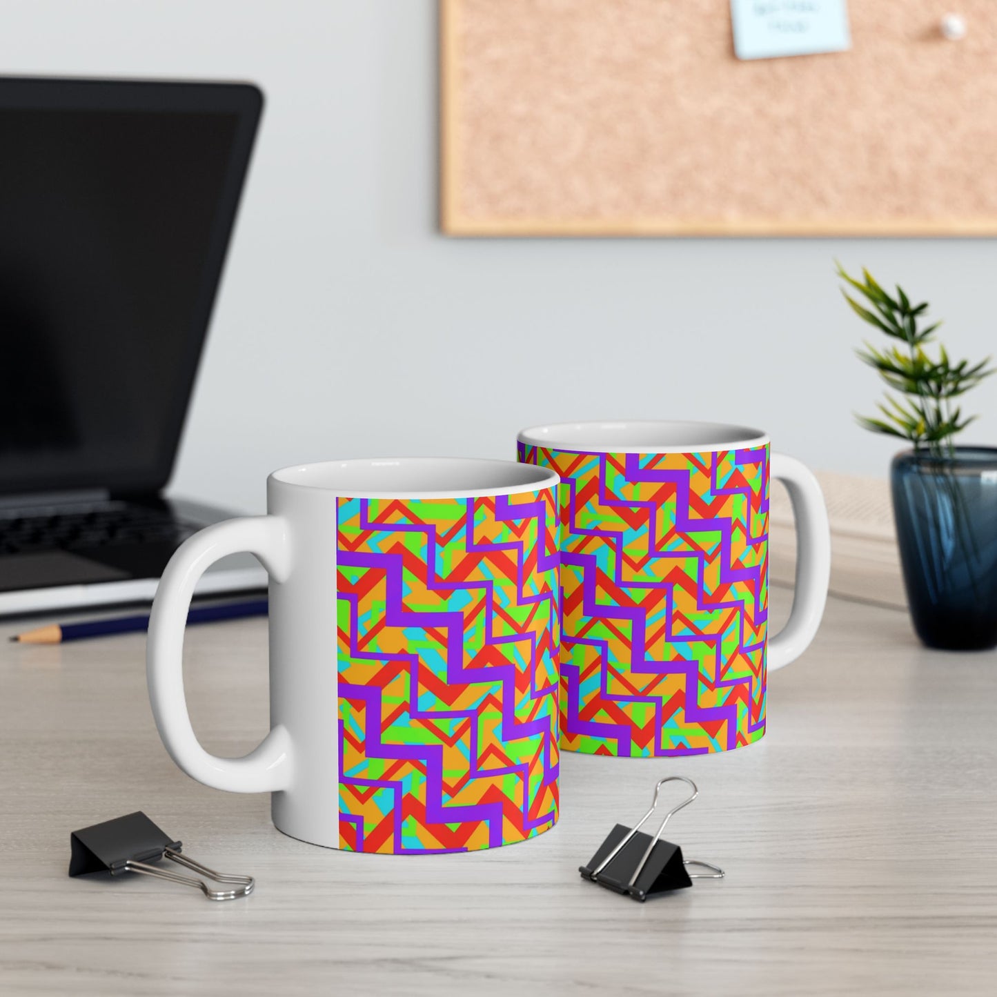 Colorfully Geometric Ceramic Mug