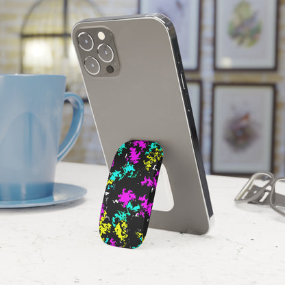 Neon Splash Click-On Stand Phone Grip