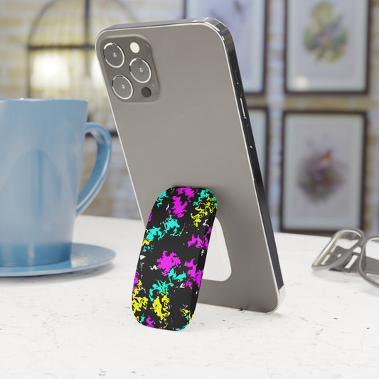 Neon Splash Click-On Stand Phone Grip