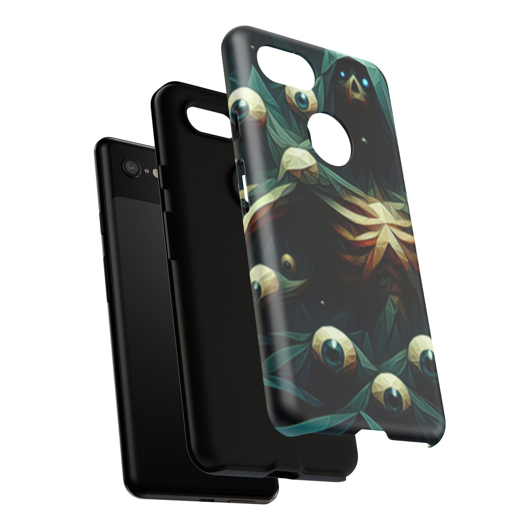 Dark Green Deathly Caped Skeleton iPhone/Pixel/Galaxy Cases