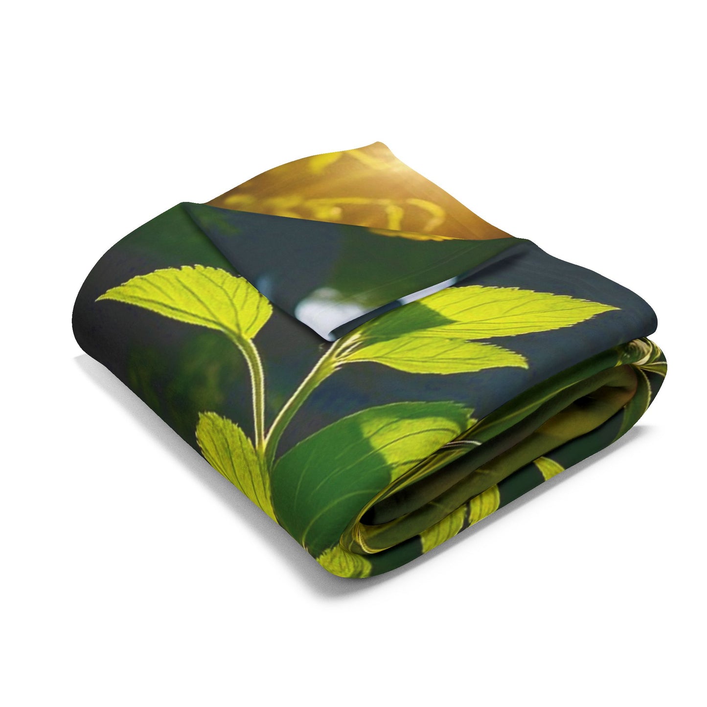 Fleece Blanket - Cat Playing in the Garden with a Mouse