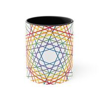 Vibrant Geometric Stars Colorful Coffee Mugs