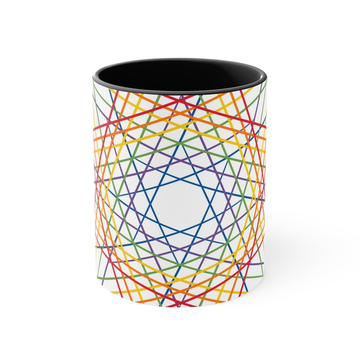 Vibrant Geometric Stars Colorful Coffee Mugs