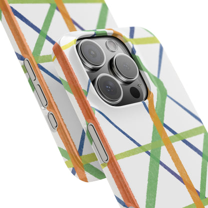 Colorful Geometric Slim Apple Case