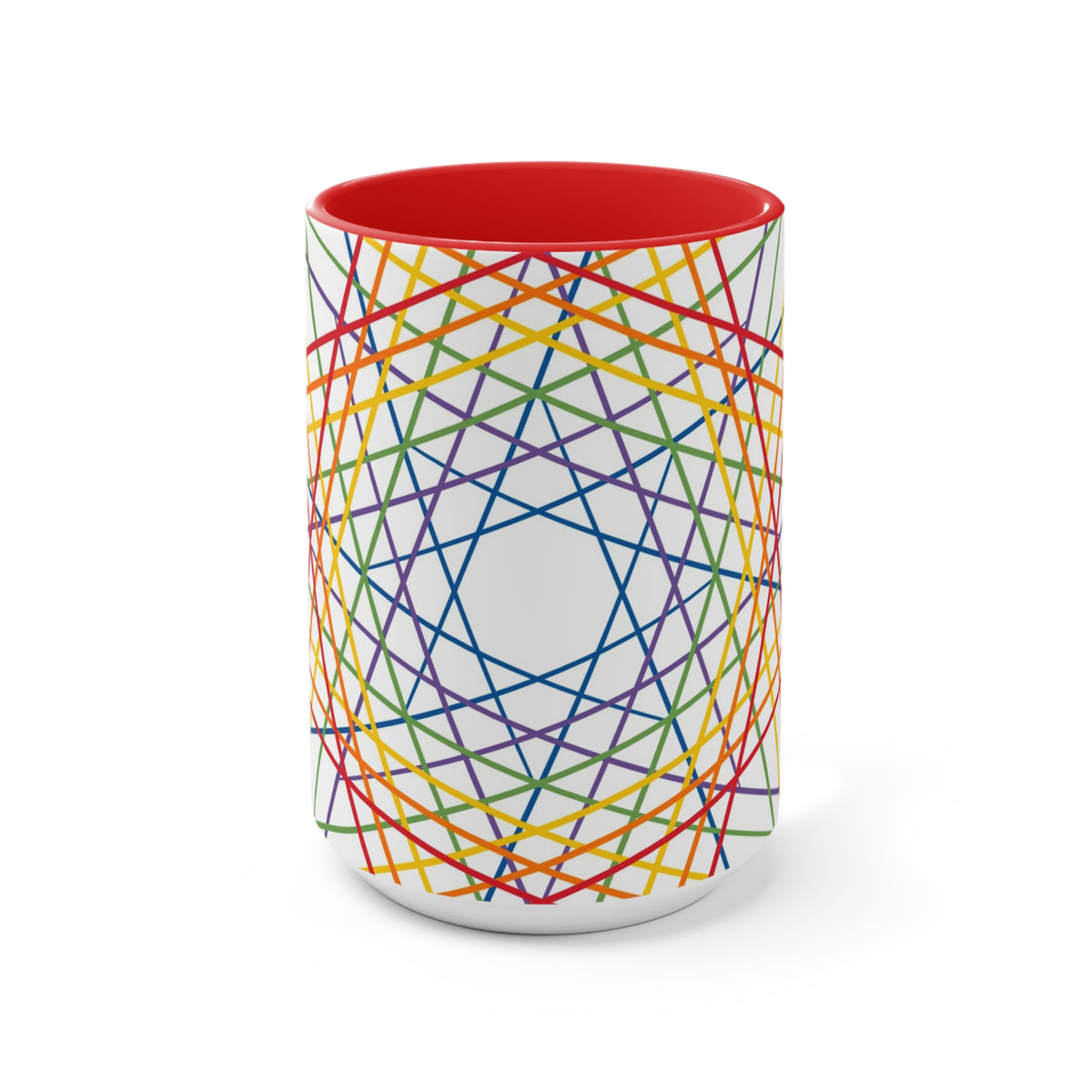Vibrant Geometric Stars Colorful Coffee Mugs