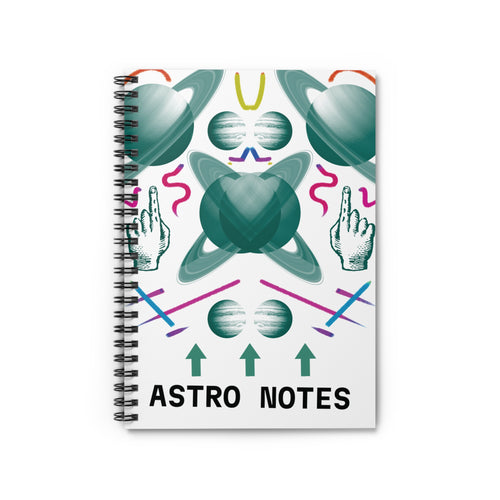 Astro Notes Spiral Notebook - Cosmic Themed Journal, Space Lovers, Gift for Students, School Supplies, Astronomical Decor, Unique Notepad