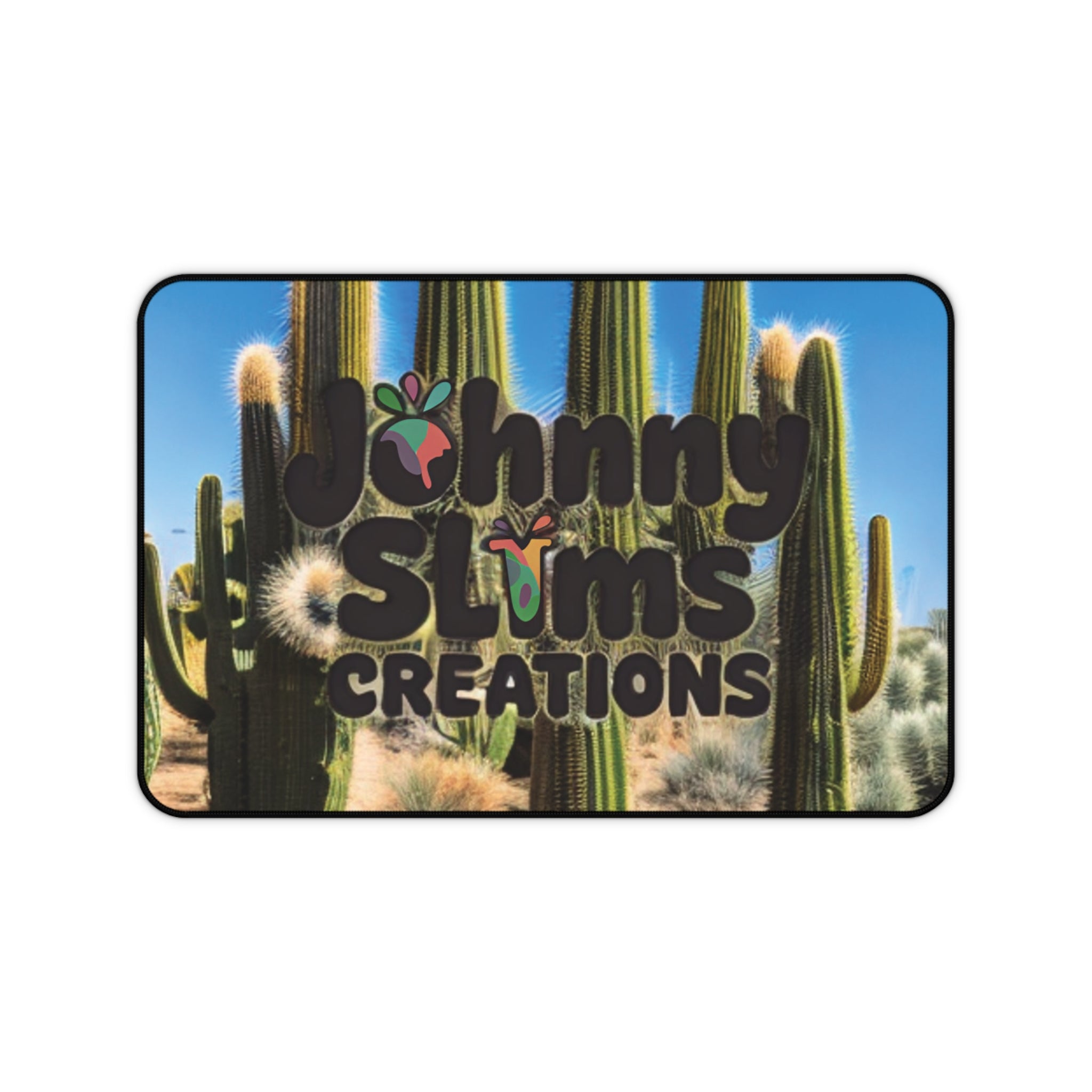 Cactus-Themed Desk Mat, Home Office Decor, Unique Desk Accessory, Gifts for Creatives, Desk Essentials