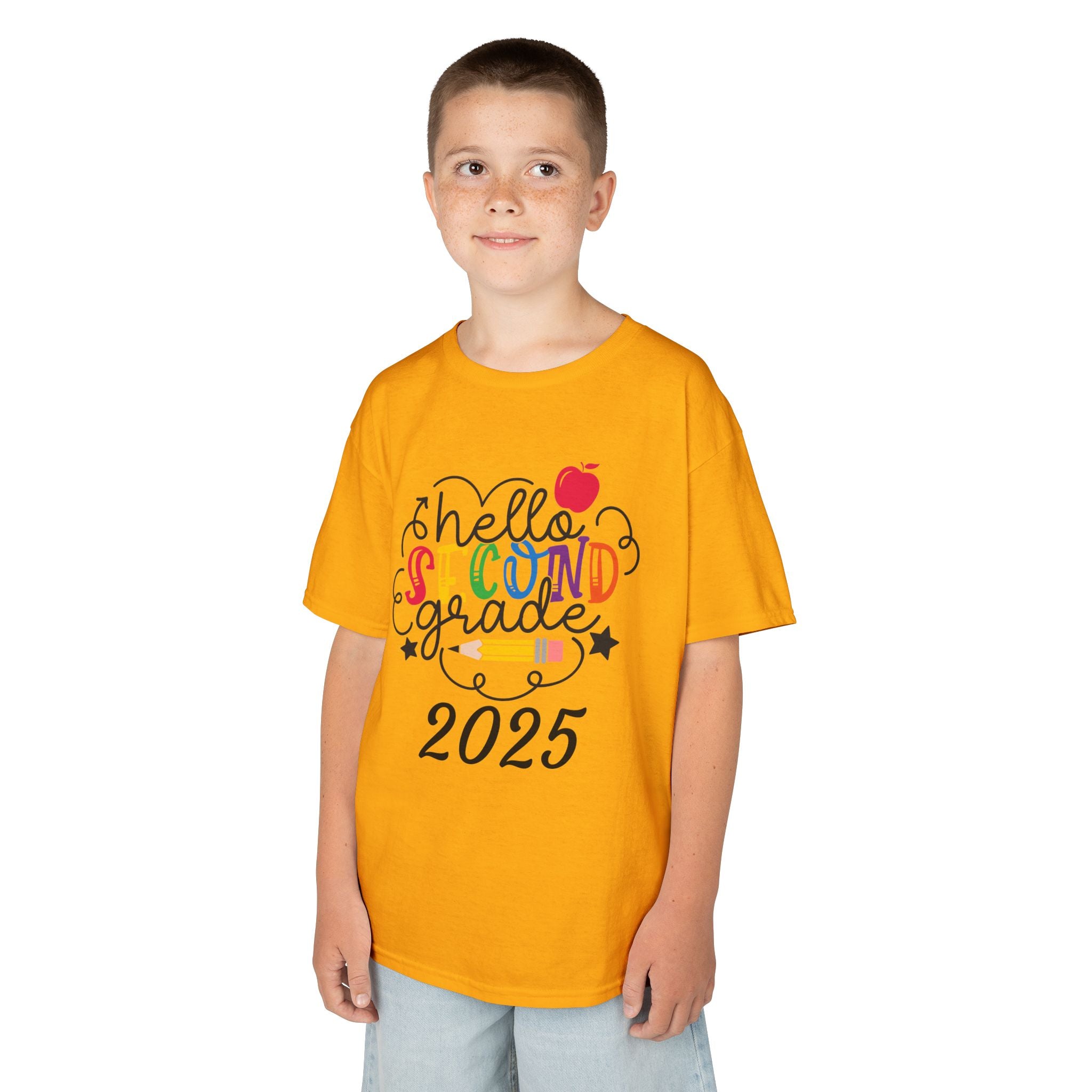 Kids Second Grade Tee, Cute Back to School T-Shirt, Children's Apparel for School Year, Student Gift, Class of 2025 Shirt