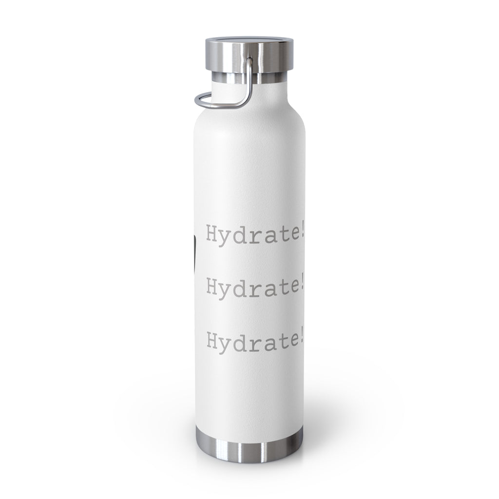 Water Bottle with Logo and Hydration Reminder, 22oz