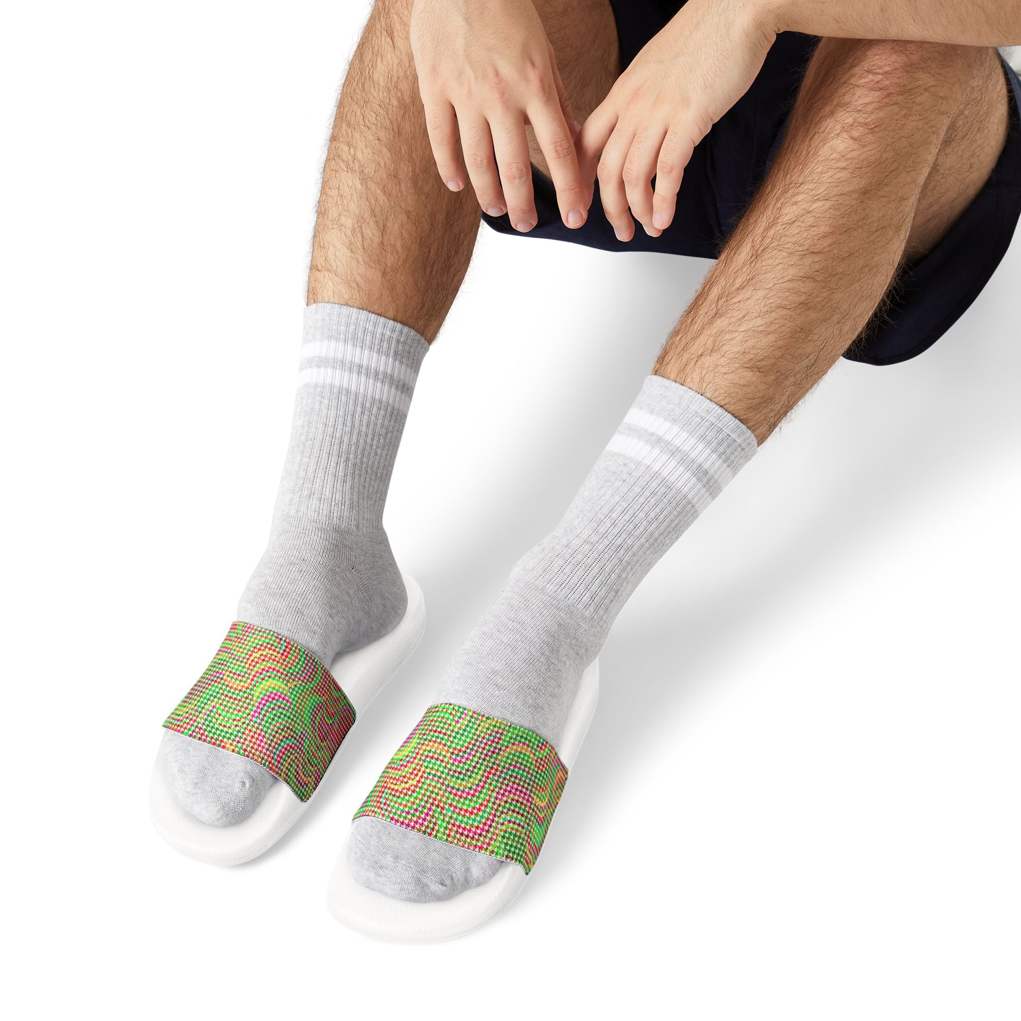 Men's Colorful Houndstooth Sandals/Slides
