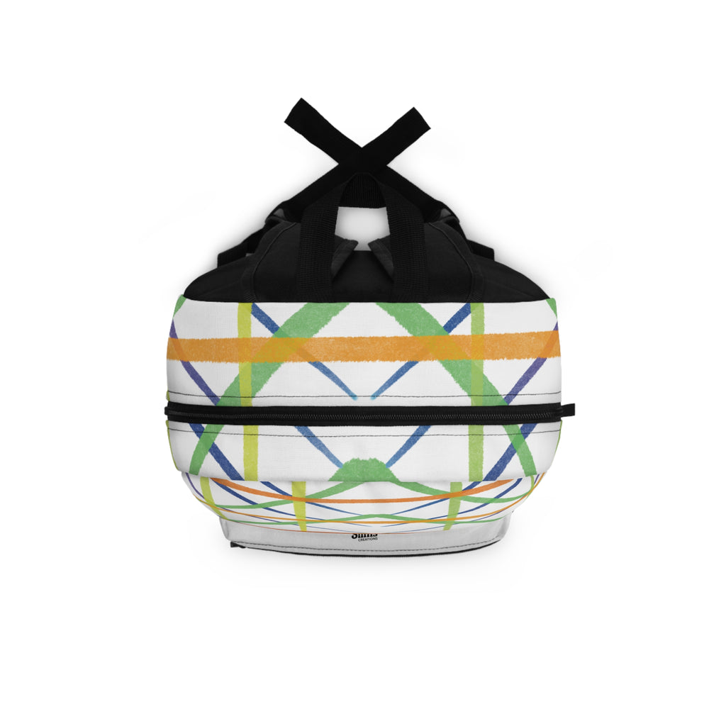 Colorful Geometric Backpack, Stylish School Bag, Vibrant Travel Companion, Unique Fashion Accessory, Gift for Students and Adventurers