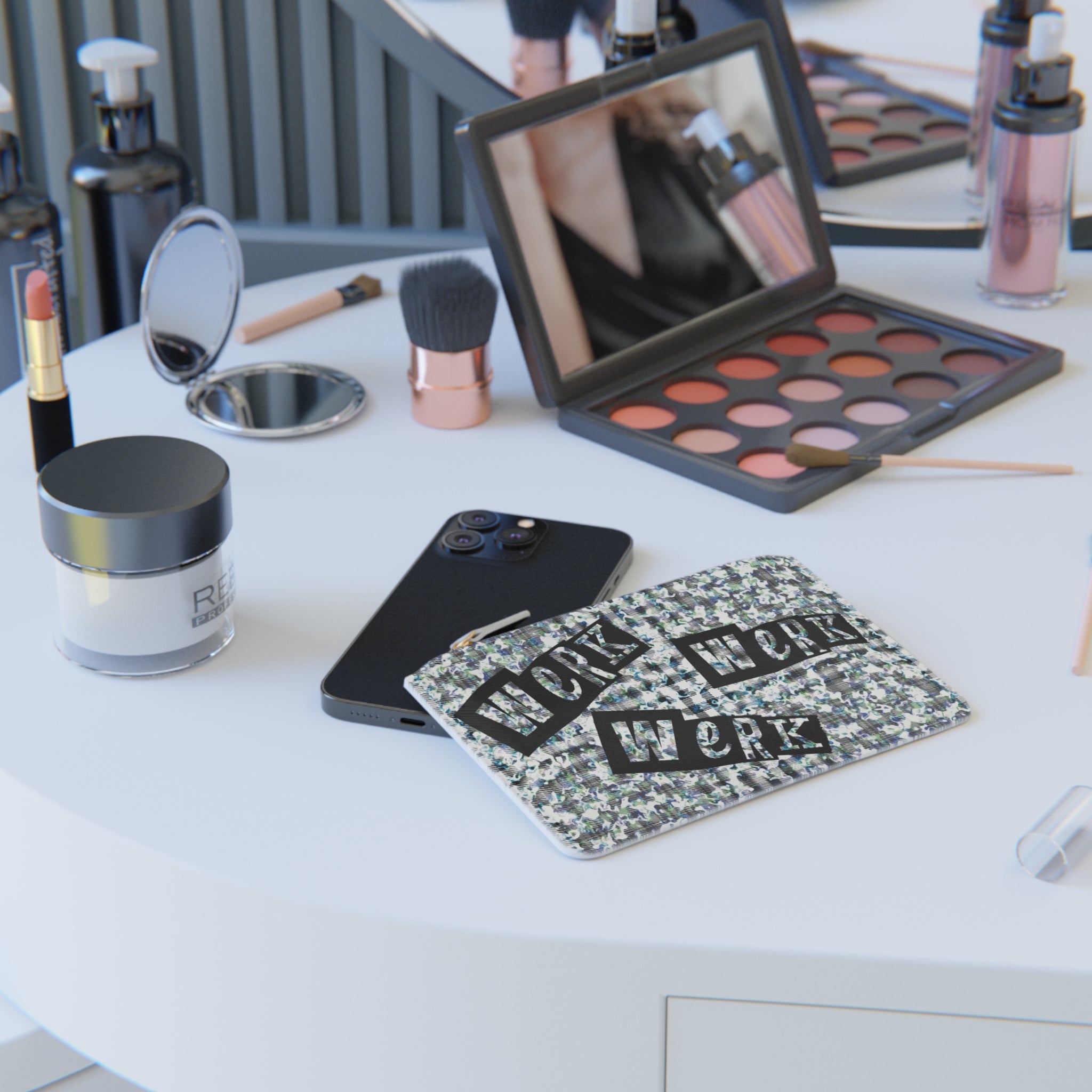 Mini Clutch Bag — 'Werk' Graphic Tweed Print Fashion Wristlet