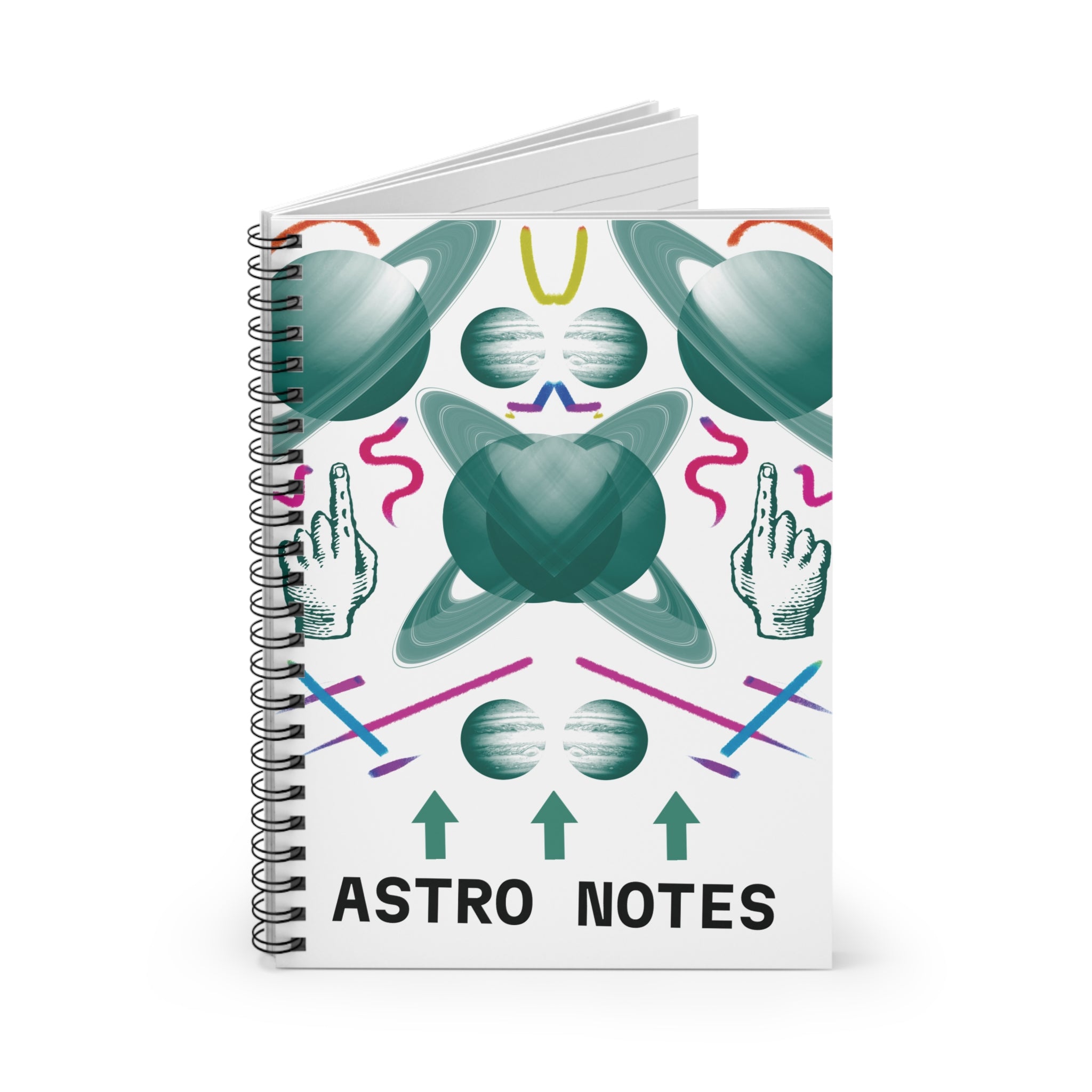 Astro Notes Spiral Notebook - Cosmic Themed Journal, Space Lovers, Gift for Students, School Supplies, Astronomical Decor, Unique Notepad