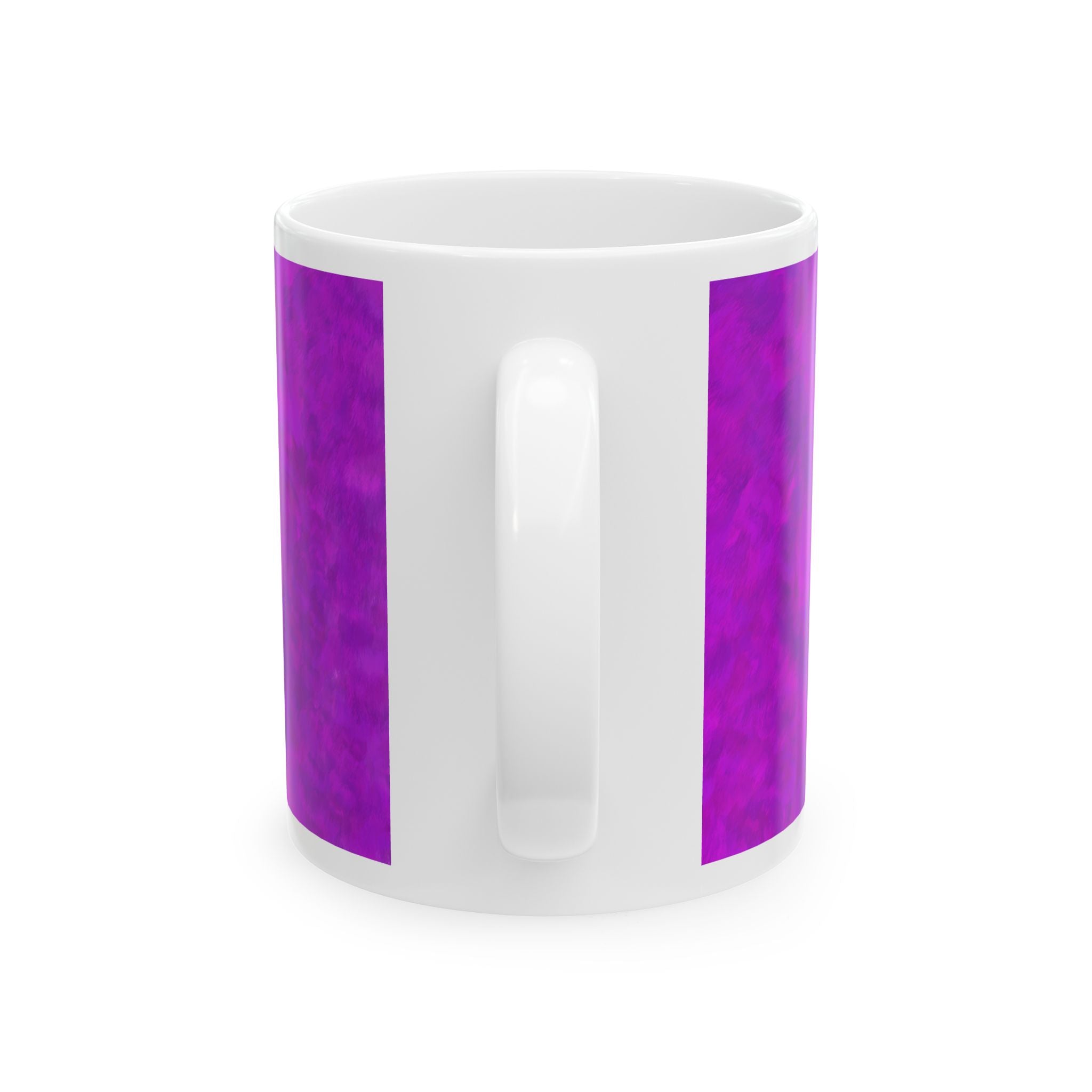 The Elusive Purple Gorilla - A mugging white ceramic Coffee Tea mug