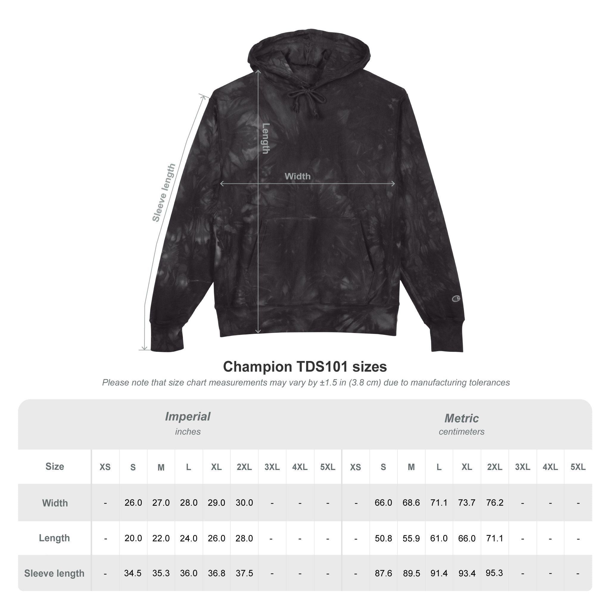 Unisex Champion Brand Warm Tie-Dye Hoodie