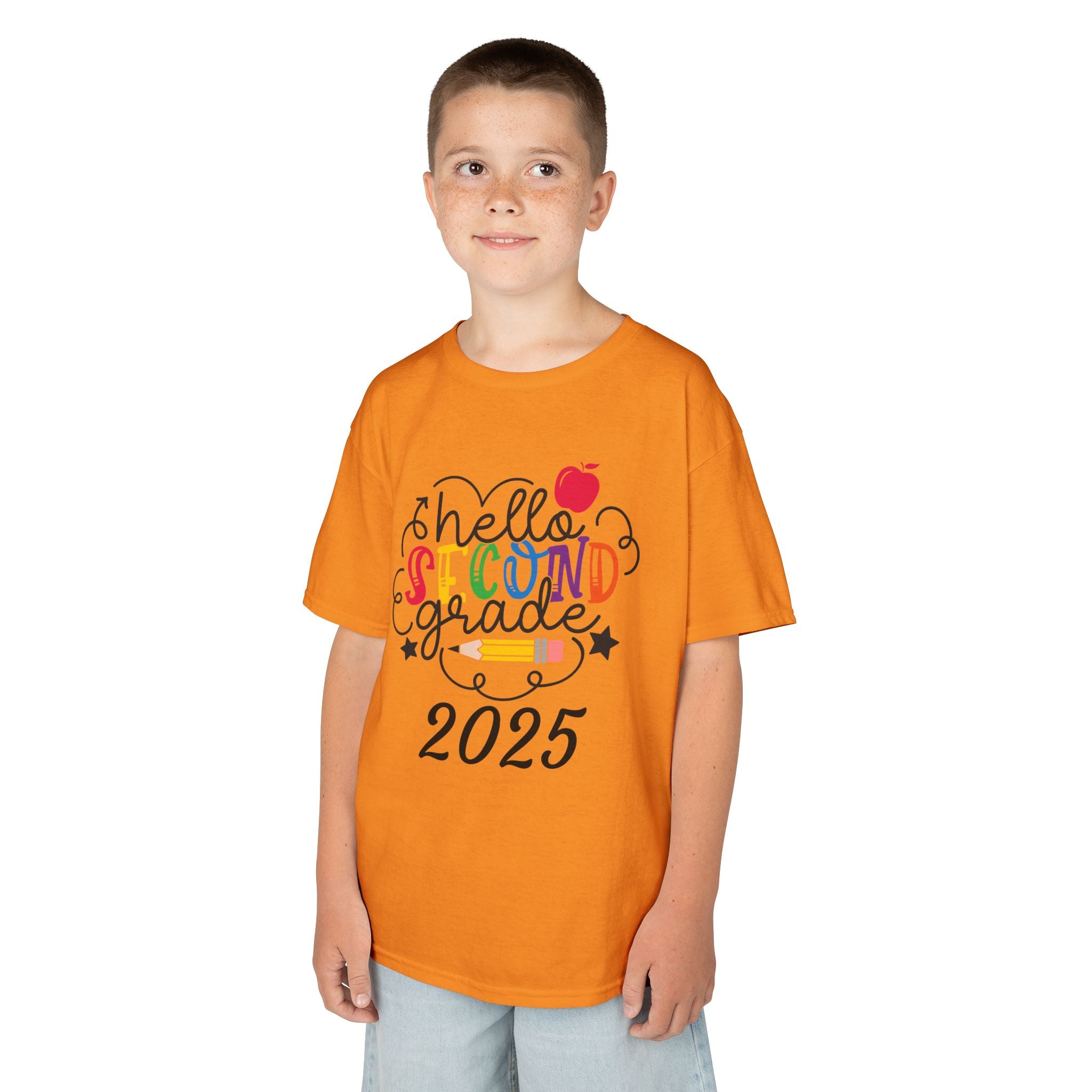 Kids Second Grade Tee, Cute Back to School T-Shirt, Children's Apparel for School Year, Student Gift, Class of 2025 Shirt