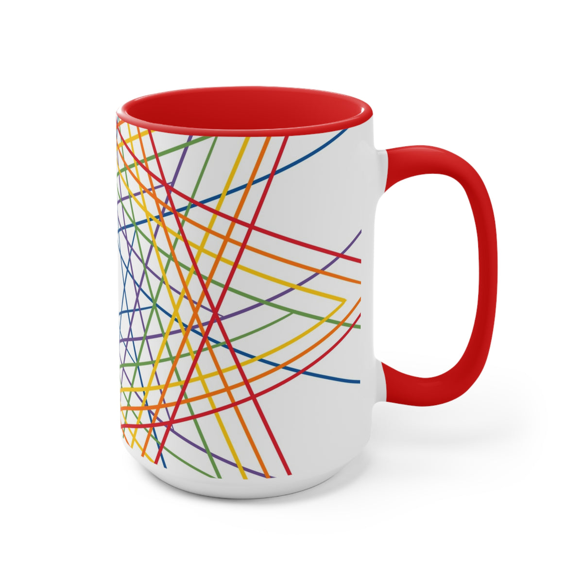 Vibrant Geometric Stars Colorful Coffee Mugs
