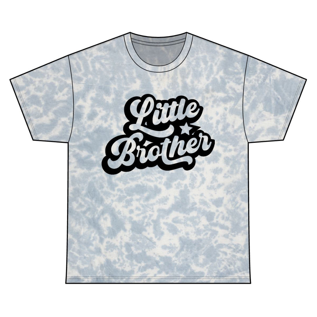 Little Brother Unisex Tie Dye Cotton Tee | Cool Graphic T-Shirt, Casual Wear, Gift for Siblings, Youth Apparel, Birthday Gift