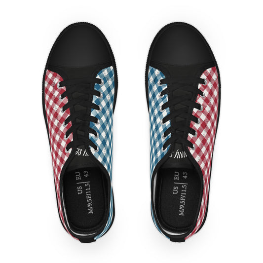 Men’s Stylish RB Tablecloth Low Top Sneakers