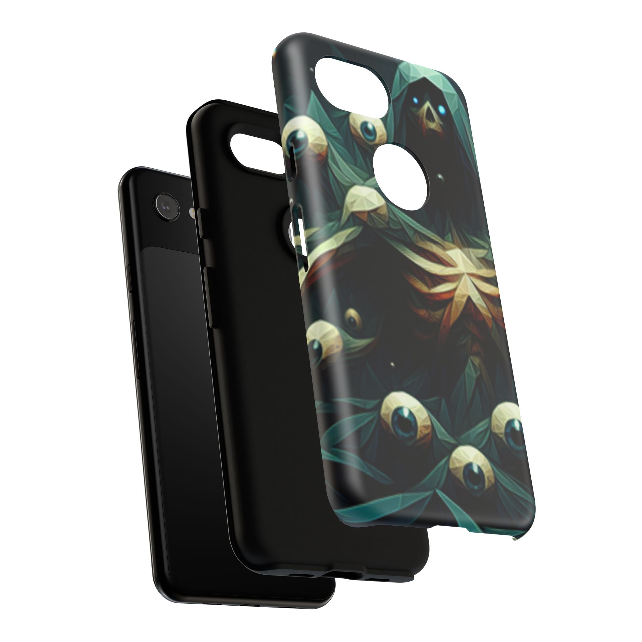 Dark Green Deathly Caped Skeleton iPhone/Pixel/Galaxy Cases