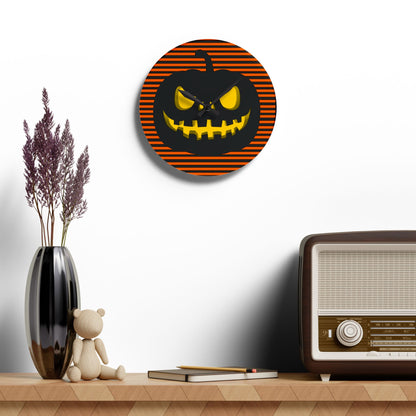 Halloween Pumpkin Acrylic Wall Clock