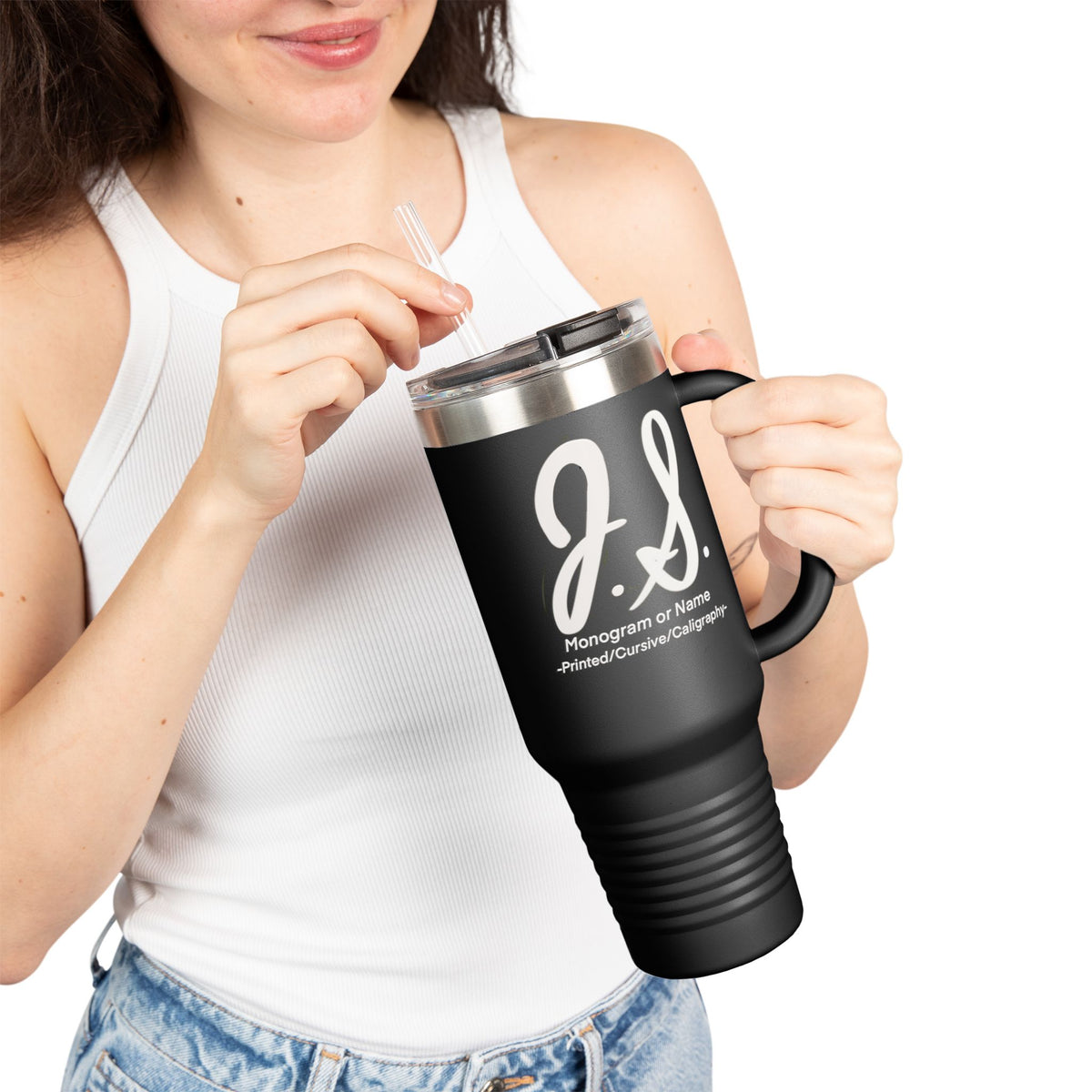 Monogrammed Insulated Travel Mug, 40oz