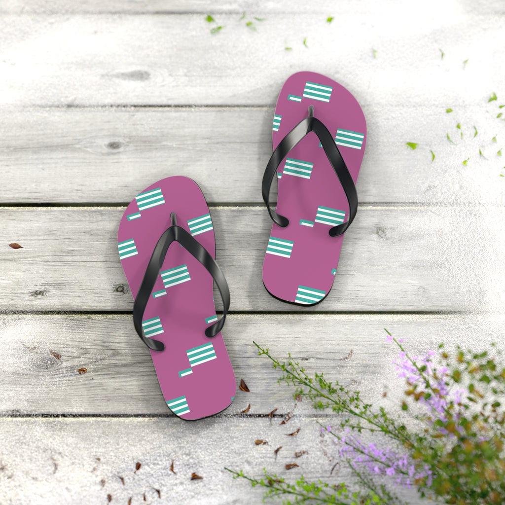 Trendy Patterned Flip Flops, Summer Footwear, Beach Sandals, Vacation Essentials, Pool Party Must-Have
