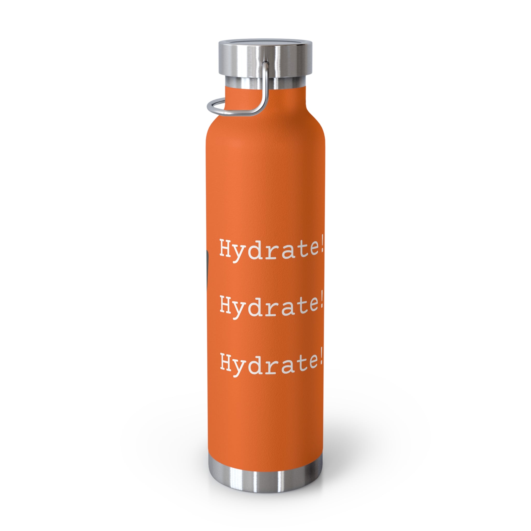 Water Bottle with Logo and Hydration Reminder, 22oz