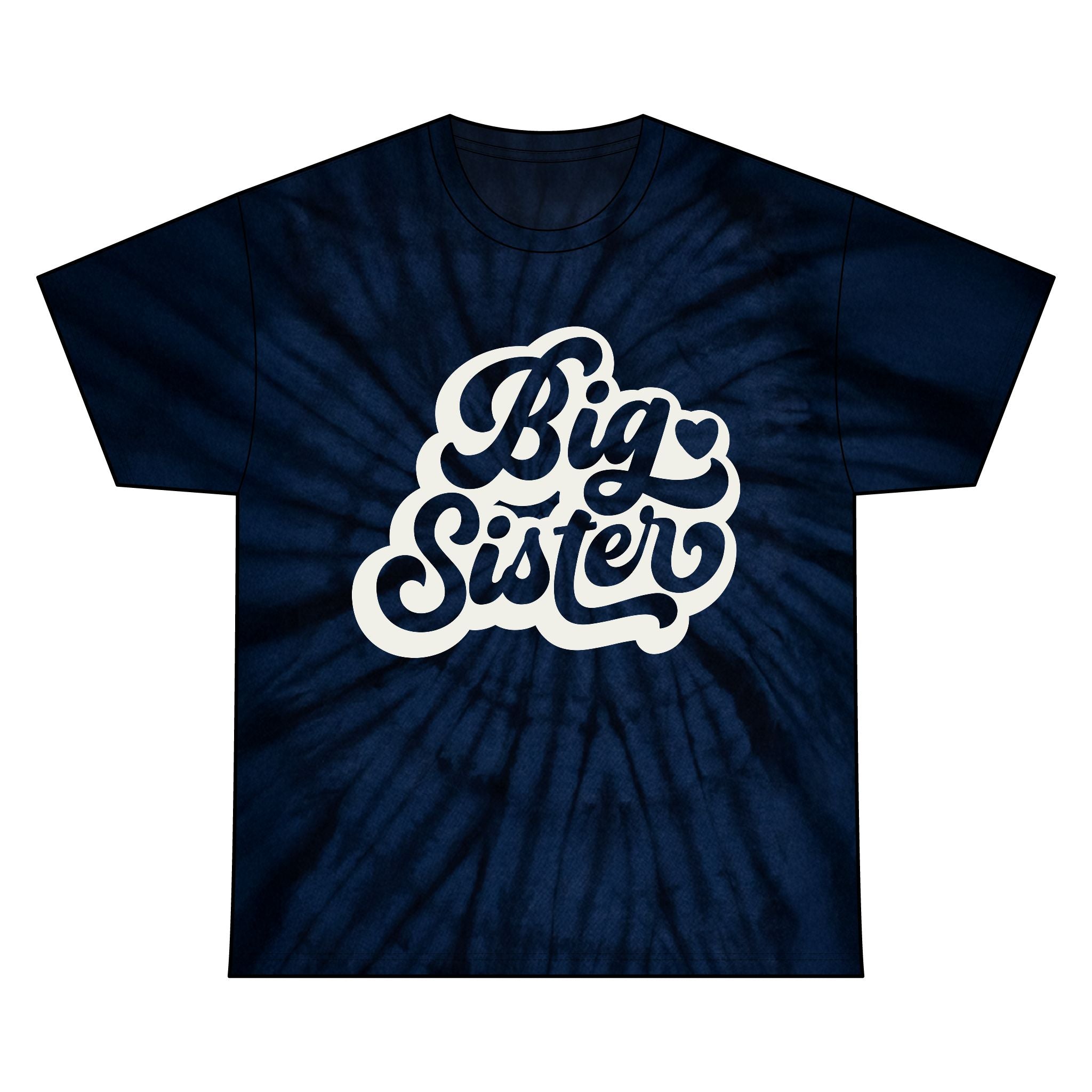 Big Sister Tie Dye Tee, Gift for New Big Sisters, Fun Family Tee, Birthday Gift, Tie Dye Kids Shirt, Summer Family Outing