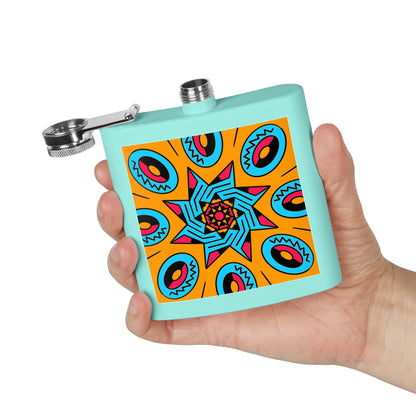Vibrant Stainless Steel Flask Boho Design