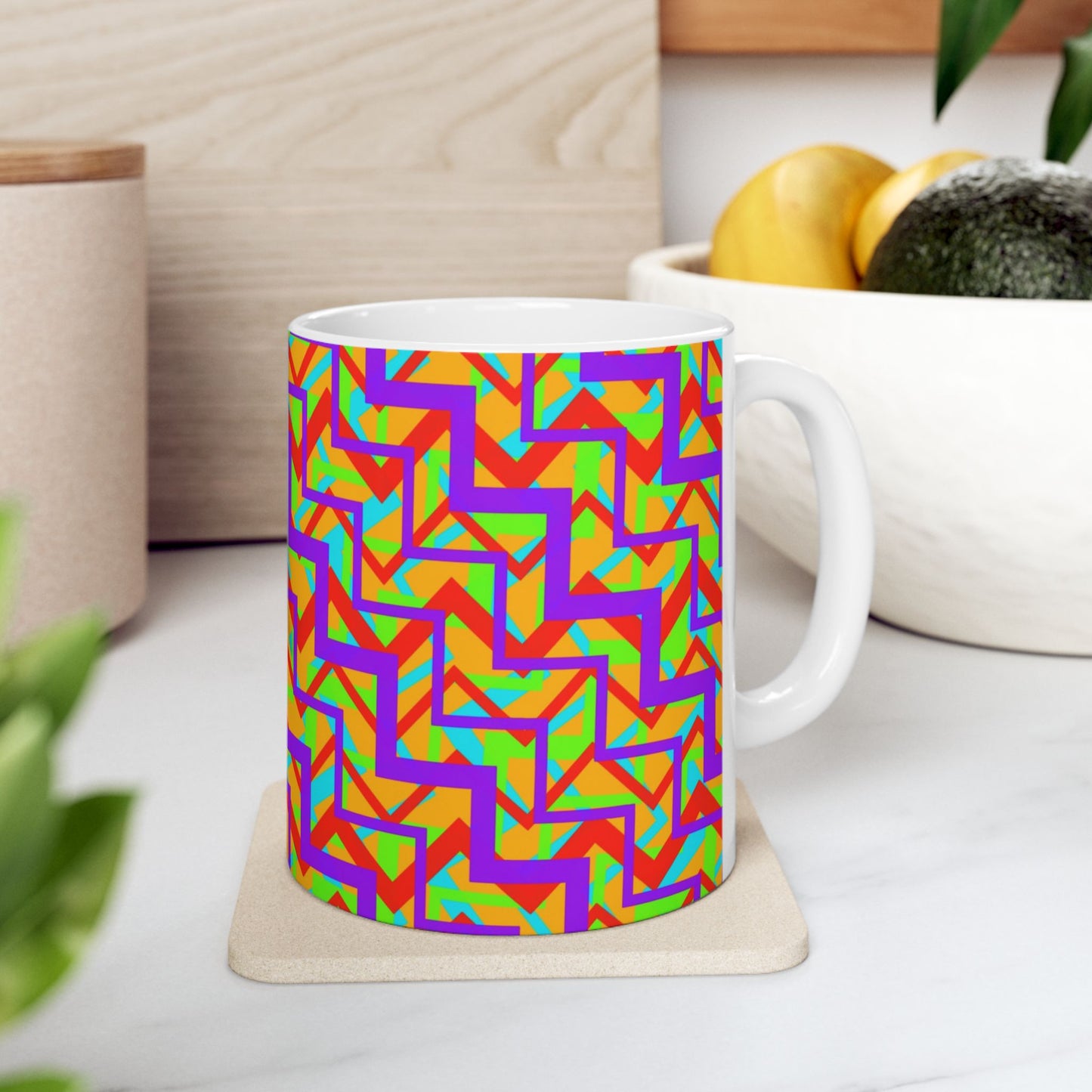 Colorfully Geometric Ceramic Mug