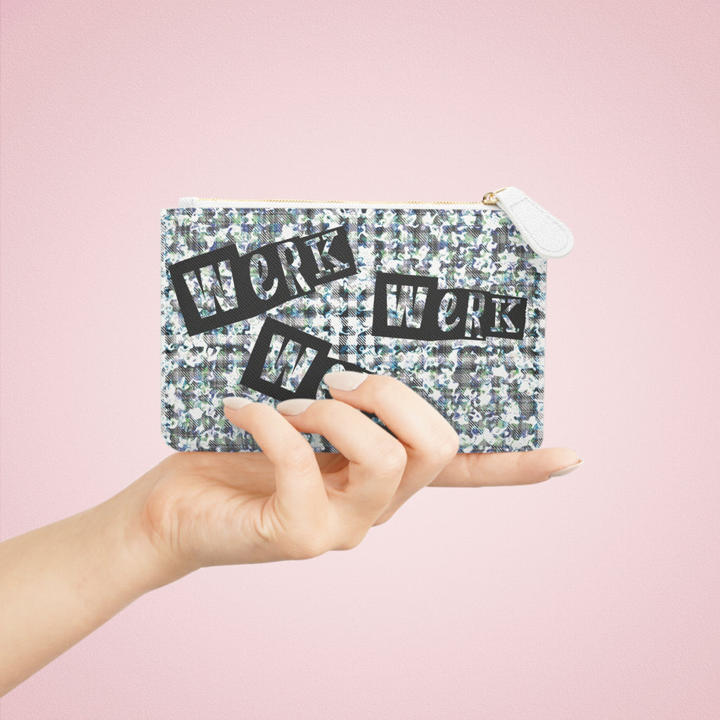 Mini Clutch Bag — 'Werk' Graphic Tweed Print Fashion Wristlet