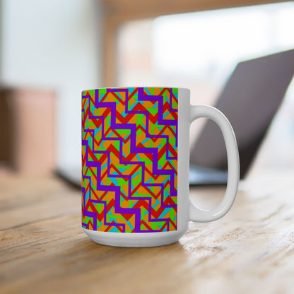 Colorfully Geometric Ceramic Mug