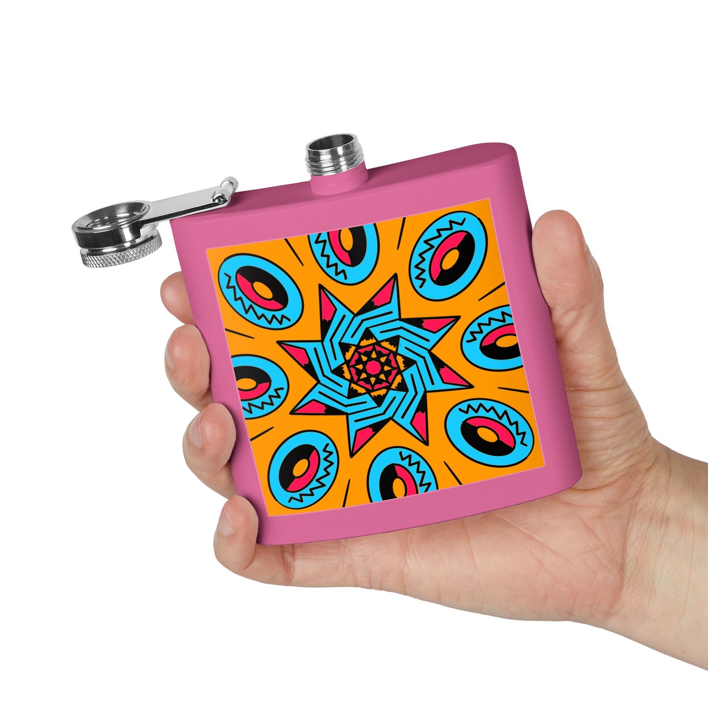 Vibrant Stainless Steel Flask Boho Design