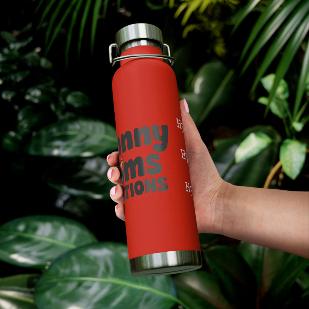 Water Bottle with Logo and Hydration Reminder, 22oz