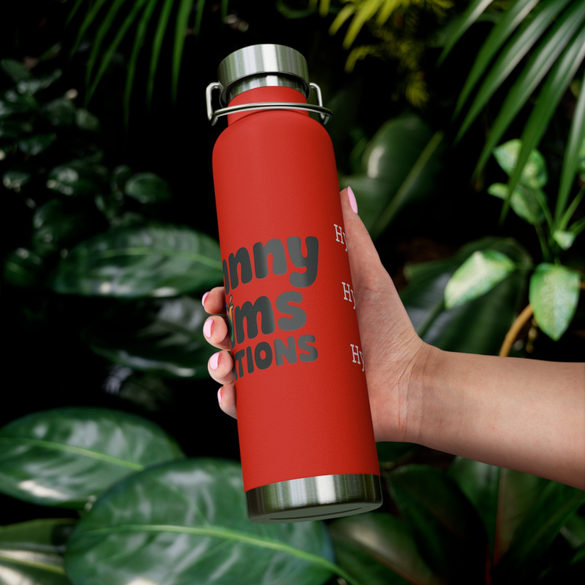 Water Bottle with Logo and Hydration Reminder, 22oz