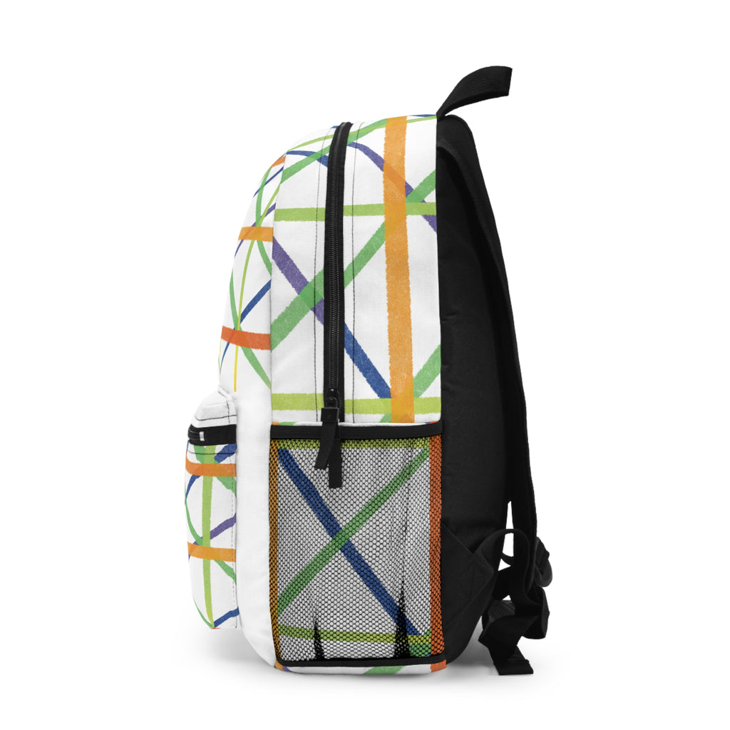 Colorful Geometric Backpack, Stylish School Bag, Vibrant Travel Companion, Unique Fashion Accessory, Gift for Students and Adventurers