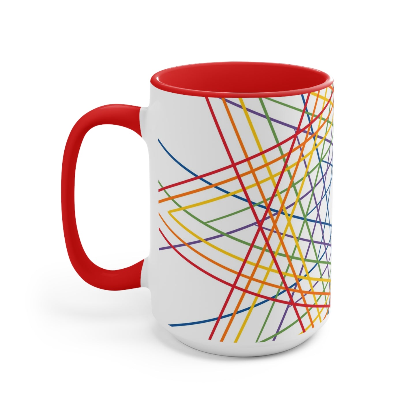 Vibrant Geometric Stars Colorful Coffee Mugs