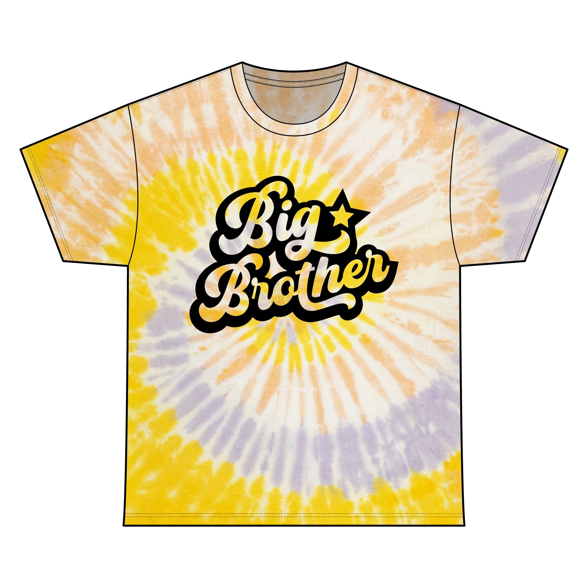 Big Brother Tie Dye Tee - Unisex Cotton Shirt, Family Gift, Birthday Top, Sibling Announcement, Casual Wear