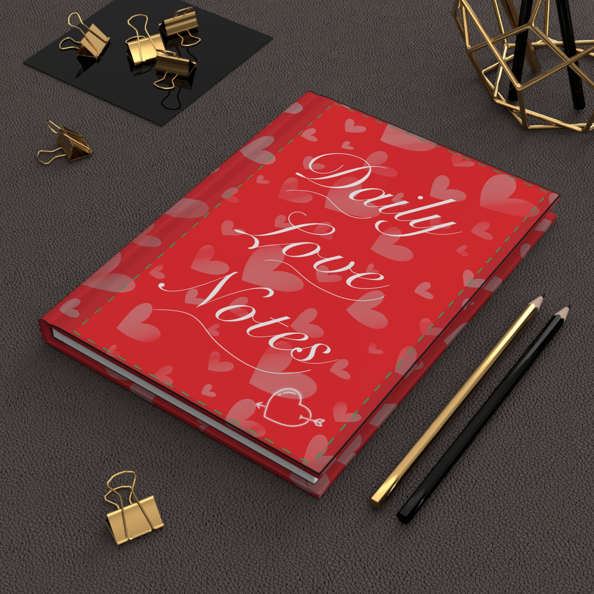 Daily Love Notes Hardcover Journal Romantic Valentine's Notebook