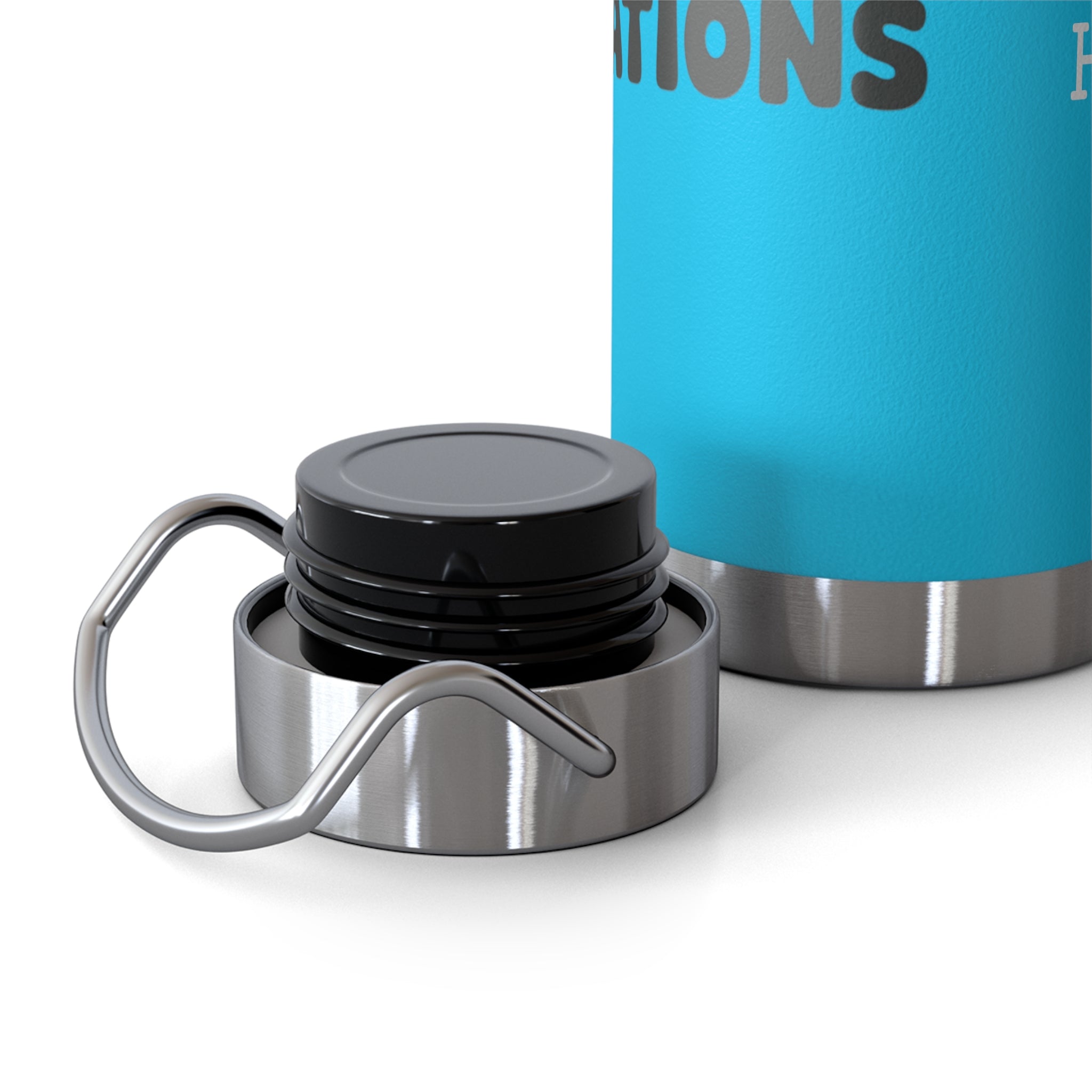 Water Bottle with Logo and Hydration Reminder, 22oz