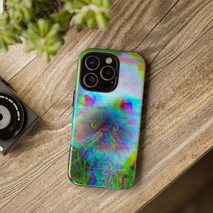 Colorful Glitchy Kitty iPhone/Pixel/Galaxy Tough Phone Cases