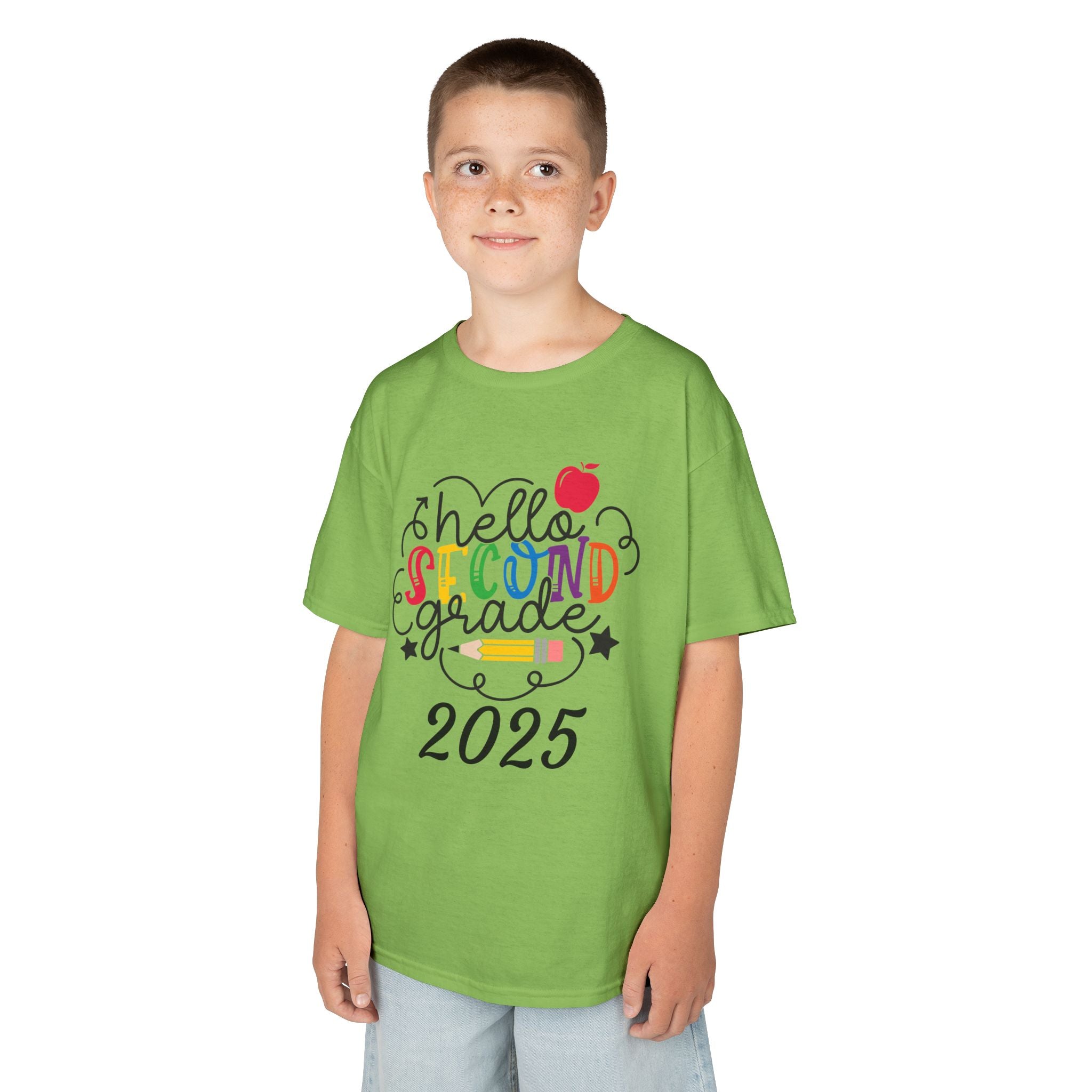 Kids Second Grade Tee, Cute Back to School T-Shirt, Children's Apparel for School Year, Student Gift, Class of 2025 Shirt