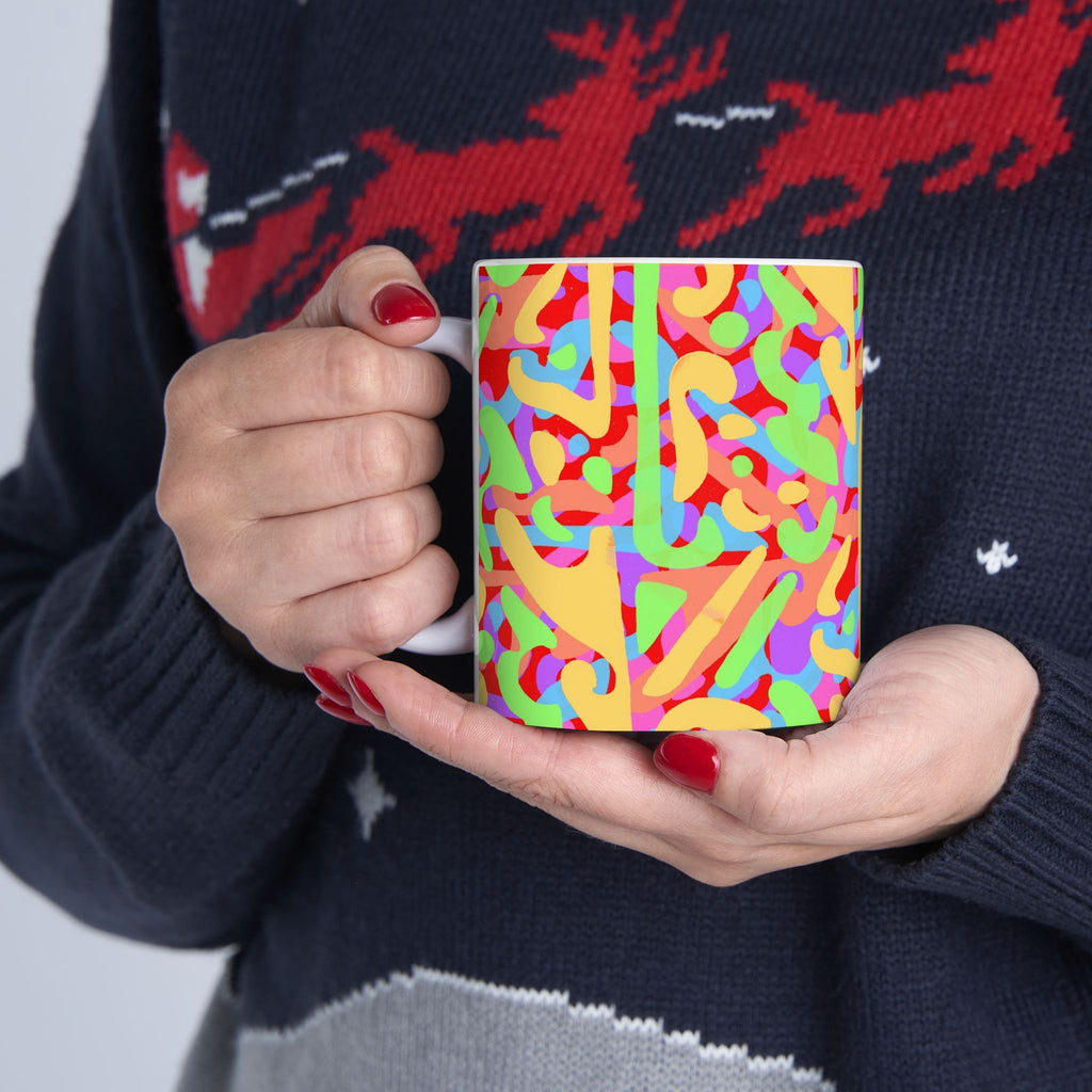 Vibrant Red Base Color Ceramic Mug